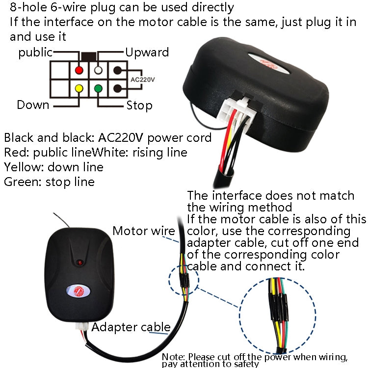 Electric Garage Door Controller Rolling Door Roll Gate Remote Control Plug-Chain Motor Receiver