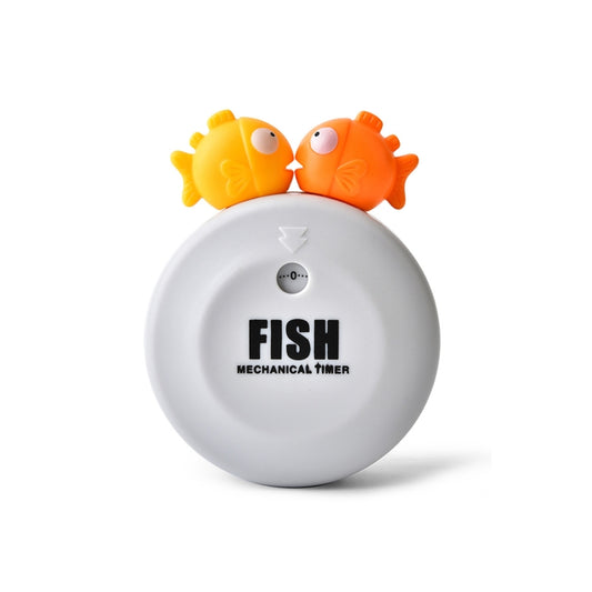 Animal Cartoon Mechanical Timer Refrigerator Magnet Timer, Specification:  Bubble Fish (Orange)