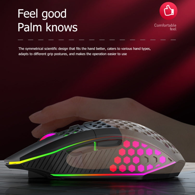 FMOUSE  X801 8 Keys 1600DPI Hollow Luminous Gaming  Office Mouse,Style: