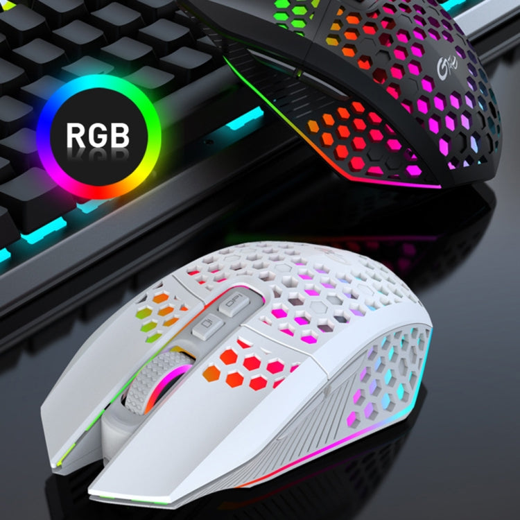 FMOUSE  X801 8 Keys 1600DPI Hollow Luminous Gaming  Office Mouse,Style: