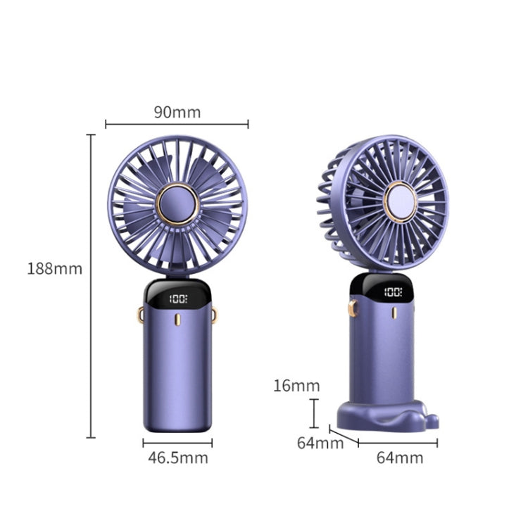 USB Handheld Digital Display Folding Aromatherapy Fan, Battery Capacity: