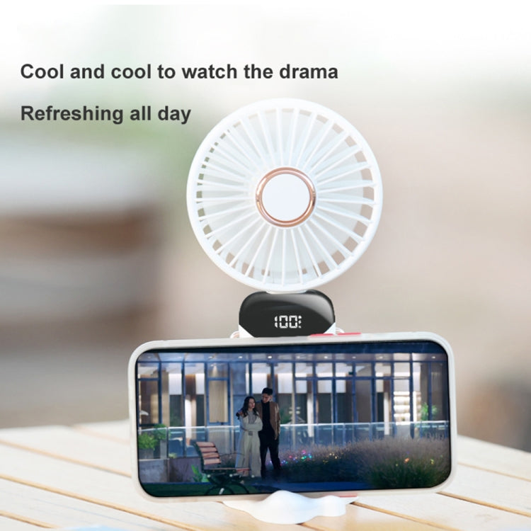 USB Handheld Digital Display Folding Aromatherapy Fan, Battery Capacity: