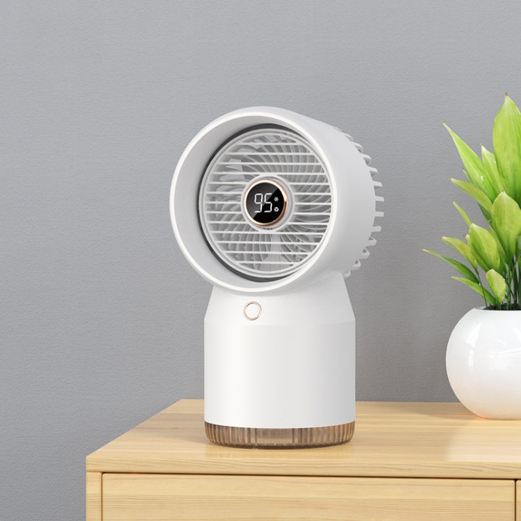 Spray Humidified LED Digital Display Office Home Fan, Style: