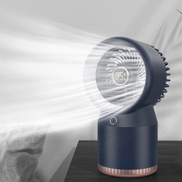 Spray Humidified LED Digital Display Office Home Fan, Style: