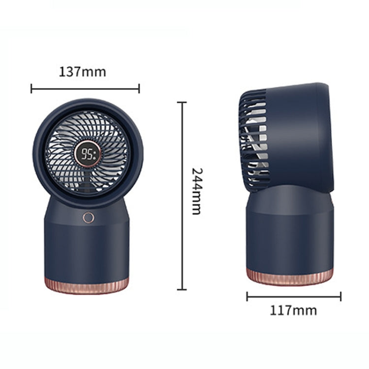 Spray Humidified LED Digital Display Office Home Fan, Style: