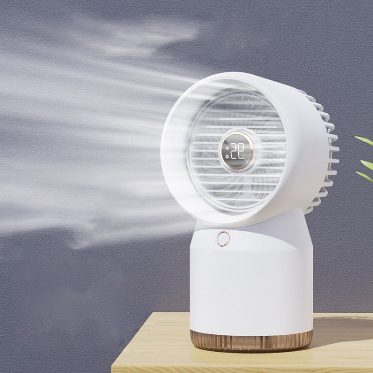 Spray Humidified LED Digital Display Office Home Fan, Style: