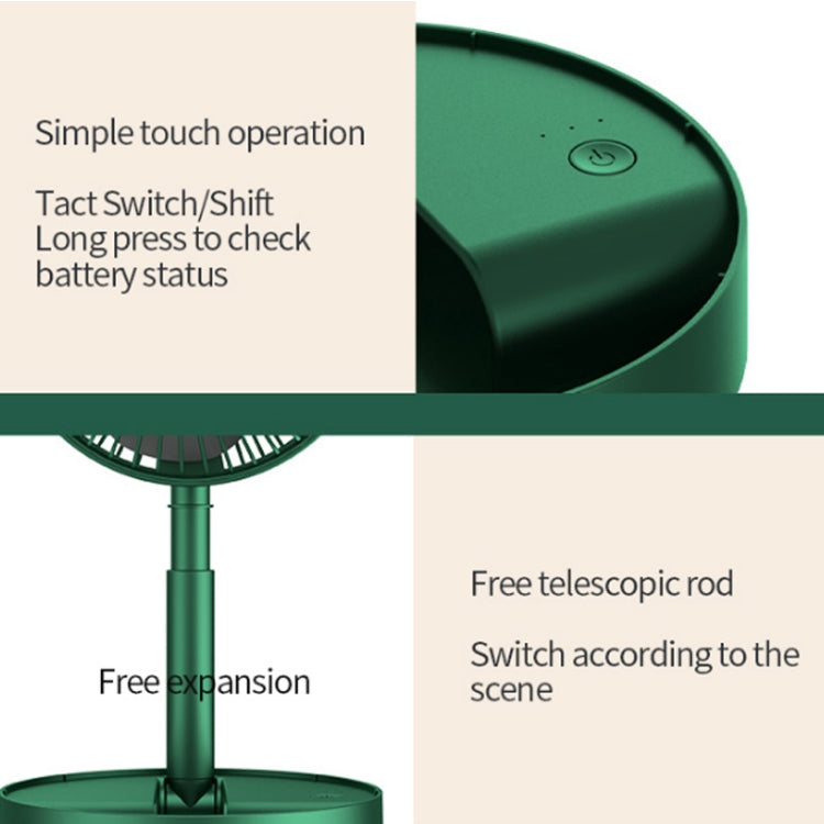 Portable Folding Fan  Retractable Floor Standing Fan,Style: