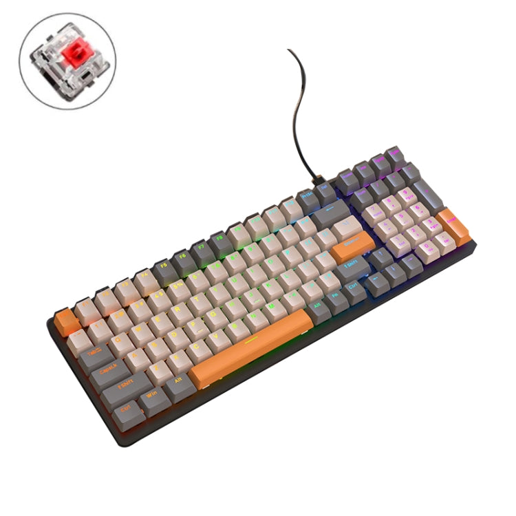 ZIYOU LANG  K3 100 Keys Game Glowing Wired Mechanical Keyboard, Cable Length: 1.5m, Style:, K3 Micro Light Version Green Axis, K3 Micro Light Version Red Axis, K3 Water Green Version Green Axis, K3  Water Green Version Red Axis, K3 Bee Version Red Axis