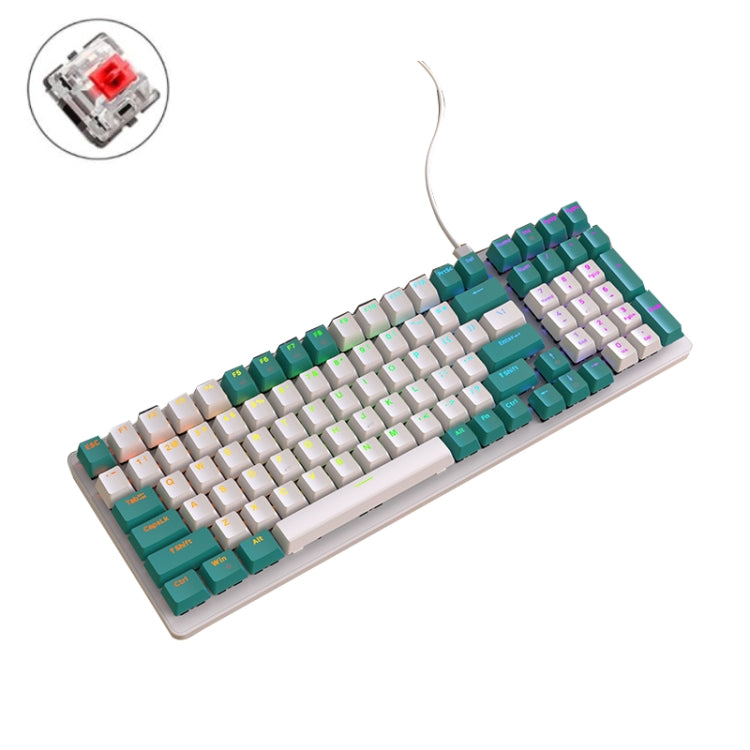 ZIYOU LANG  K3 100 Keys Game Glowing Wired Mechanical Keyboard, Cable Length: 1.5m, Style:, K3 Micro Light Version Green Axis, K3 Micro Light Version Red Axis, K3 Water Green Version Green Axis, K3  Water Green Version Red Axis, K3 Bee Version Red Axis