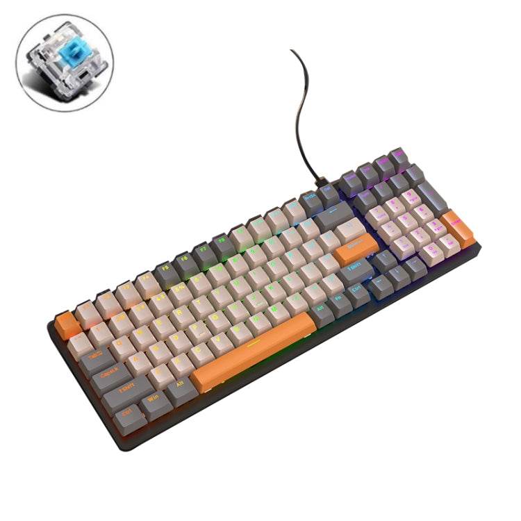 ZIYOU LANG  K3 100 Keys Game Glowing Wired Mechanical Keyboard, Cable Length: 1.5m, Style:, K3 Micro Light Version Green Axis, K3 Micro Light Version Red Axis, K3 Water Green Version Green Axis, K3  Water Green Version Red Axis, K3 Bee Version Red Axis