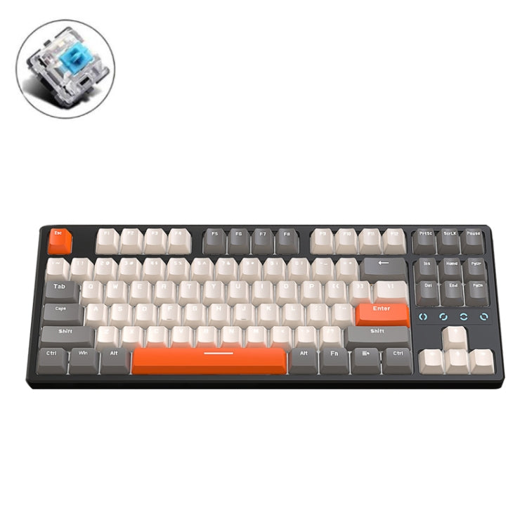 ZIYOU LANG K87 87-Keys Hot-Swappable Wired Mechanical Keyboard, Cable Length: 1.5m, Style:, K87 Red Shaft (White Ice Blue Light), K87 Red Shaft (Blue Ice Blue Light), K87 Green Shaft (Micr-light White Light), K87 Red Shaft (Micr-light White Light)