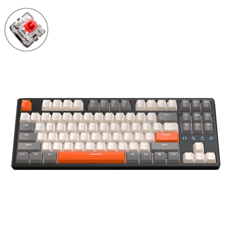 ZIYOU LANG K87 87-Keys Hot-Swappable Wired Mechanical Keyboard, Cable Length: 1.5m, Style:, K87 Red Shaft (White Ice Blue Light), K87 Red Shaft (Blue Ice Blue Light), K87 Green Shaft (Micr-light White Light), K87 Red Shaft (Micr-light White Light)