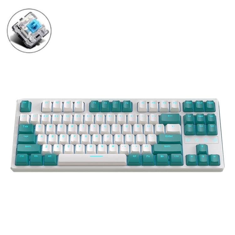 ZIYOU LANG K87 87-Keys Hot-Swappable Wired Mechanical Keyboard, Cable Length: 1.5m, Style:, K87 Red Shaft (White Ice Blue Light), K87 Red Shaft (Blue Ice Blue Light), K87 Green Shaft (Micr-light White Light), K87 Red Shaft (Micr-light White Light)