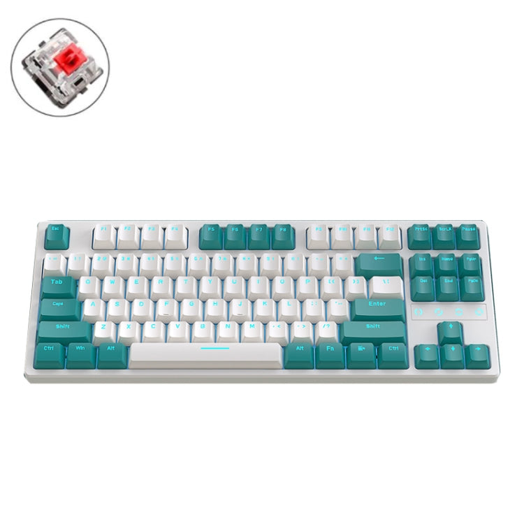 ZIYOU LANG K87 87-Keys Hot-Swappable Wired Mechanical Keyboard, Cable Length: 1.5m, Style:, K87 Red Shaft (White Ice Blue Light), K87 Red Shaft (Blue Ice Blue Light), K87 Green Shaft (Micr-light White Light), K87 Red Shaft (Micr-light White Light)