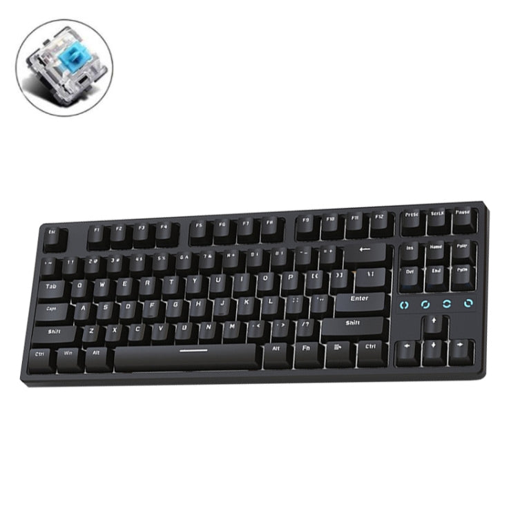 ZIYOU LANG K87 87-Keys Hot-Swappable Wired Mechanical Keyboard, Cable Length: 1.5m, Style:, K87 Red Shaft (White Ice Blue Light), K87 Red Shaft (Blue Ice Blue Light), K87 Green Shaft (Micr-light White Light), K87 Red Shaft (Micr-light White Light)