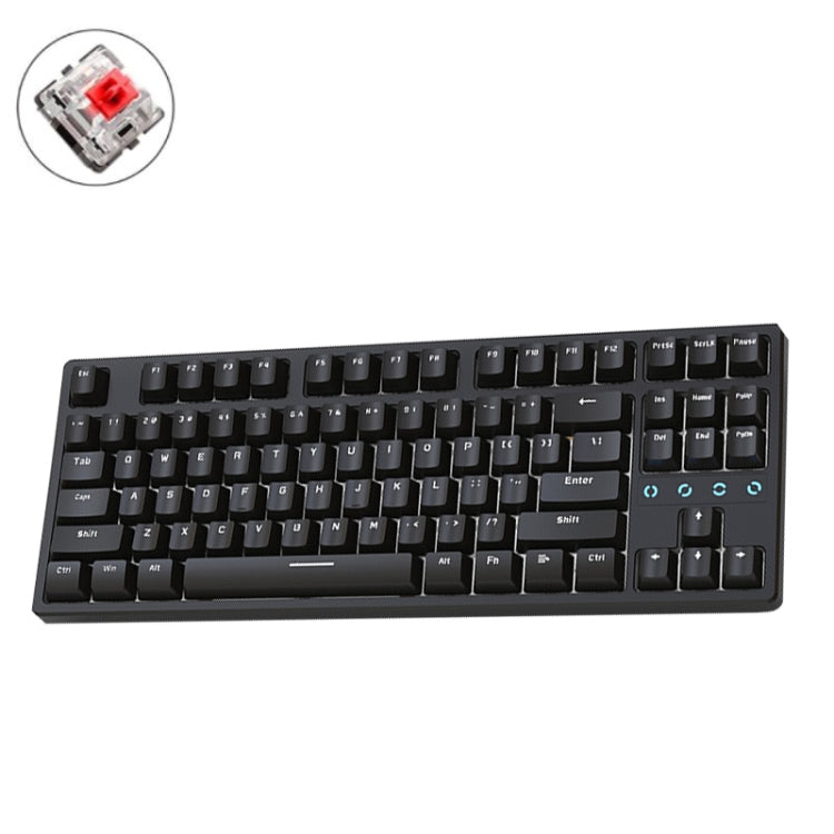 ZIYOU LANG K87 87-Keys Hot-Swappable Wired Mechanical Keyboard, Cable Length: 1.5m, Style:, K87 Red Shaft (White Ice Blue Light), K87 Red Shaft (Blue Ice Blue Light), K87 Green Shaft (Micr-light White Light), K87 Red Shaft (Micr-light White Light)