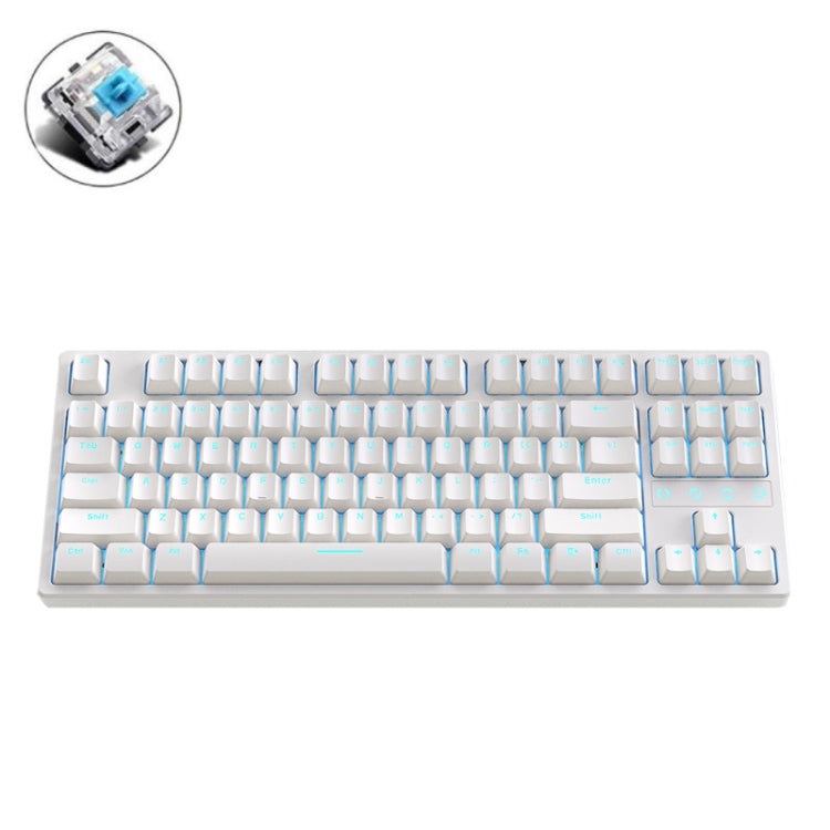 ZIYOU LANG K87 87-Keys Hot-Swappable Wired Mechanical Keyboard, Cable Length: 1.5m, Style:, K87 Red Shaft (White Ice Blue Light), K87 Red Shaft (Blue Ice Blue Light), K87 Green Shaft (Micr-light White Light), K87 Red Shaft (Micr-light White Light)