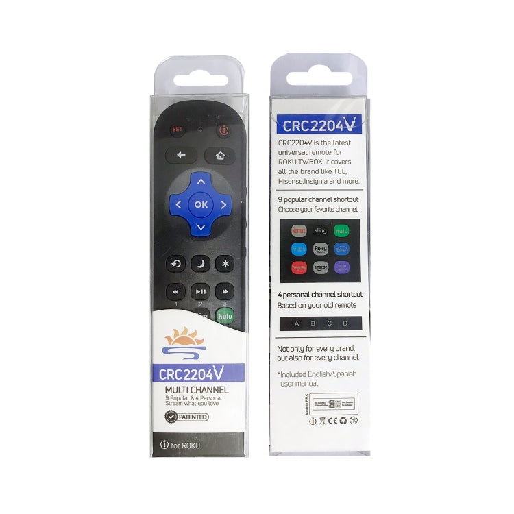 CRC2204V  For ROKU TV Universal Smart LCD TV Remote Control Infrared Remote Control