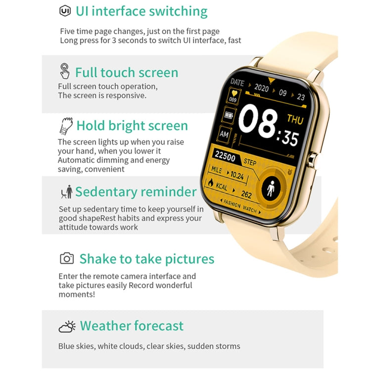 H10 1.69 inch Screen Bluetooth Call Smart Watch, Support Heart Rate/Blood Pressure/Sleep Monitoring