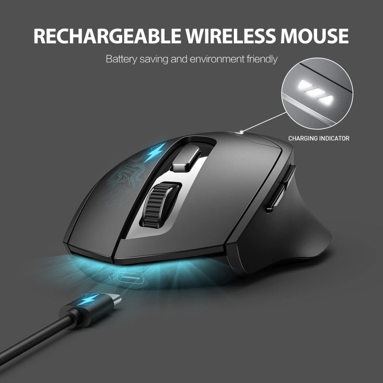 Inphic DR01 Bluetooth 3 Mode Wireless Mouse Charging Quiet Office Game Laptop Computer Home Use