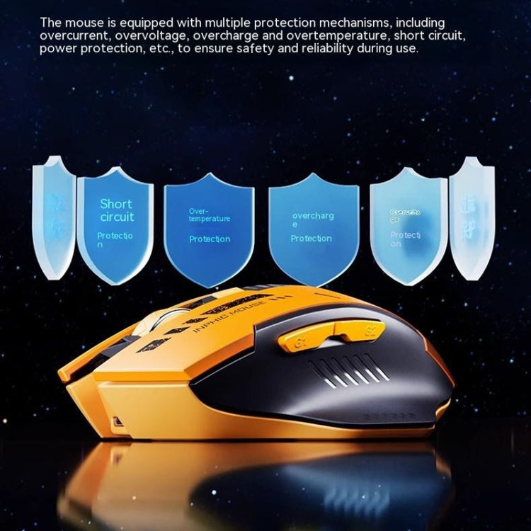 Inphic A9 Bluetooth 3 Mode Mouse Silent Charging Mechanical Feel Wireless Mouse