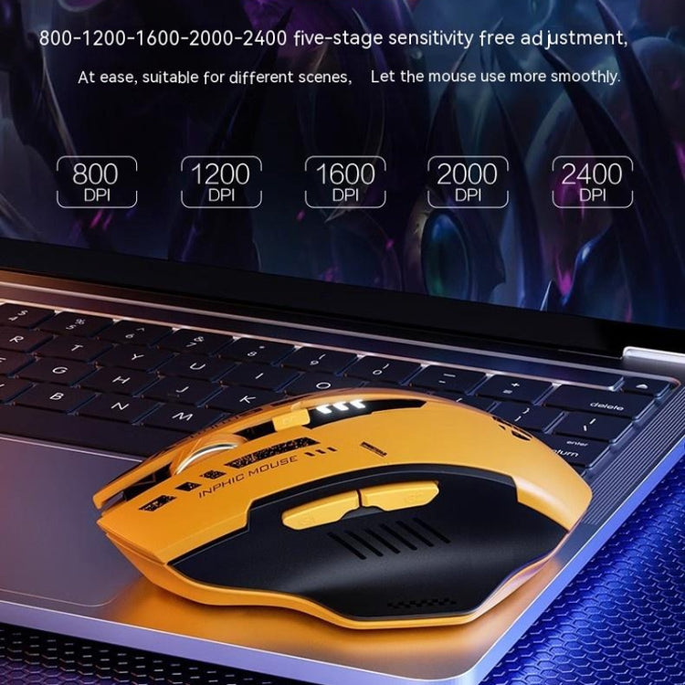 Inphic A9 Bluetooth 3 Mode Mouse Silent Charging Mechanical Feel Wireless Mouse