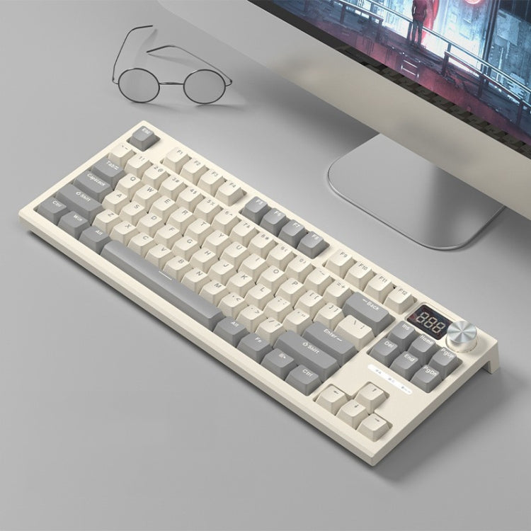 LANGTU LT84 Mechanical Luminous Keyboard, Wired Single-mode Green Shaft (White), Wired Single-mode Red Shaft (White), Wired Single-mode Silver Gray Shaft (White), Wired Single-mode Silver Gray Shaft (Nightfall)