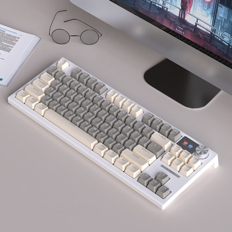 LANGTU LT84 Mechanical Luminous Keyboard, Wired Single-mode Green Shaft (White), Wired Single-mode Red Shaft (White), Wired Single-mode Silver Gray Shaft (White), Wired Single-mode Silver Gray Shaft (Nightfall)