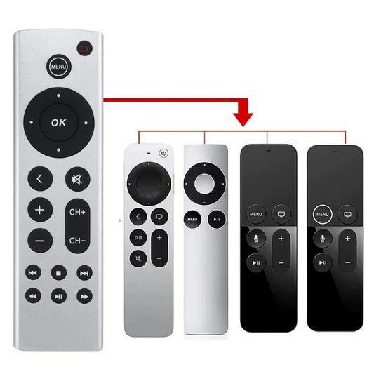 For Apple TV Remote Control 4K / HD A2169 A1842 A1625 Without Voice, Ordinary Style