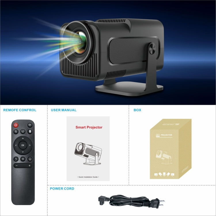 HY320 1080P 390ANSI 4K Android 11 Projector With Wifi 6 Bluetooth 5.0 Support Miracast / Airplay / DLNA