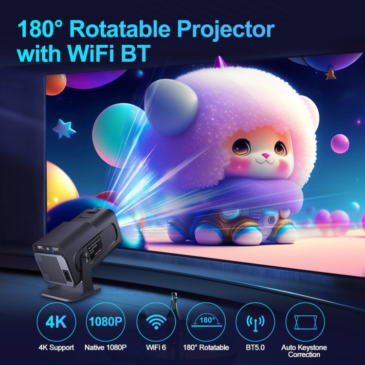 HY320 1080P 390ANSI 4K Android 11 Projector With Wifi 6 Bluetooth 5.0 Support Miracast / Airplay / DLNA