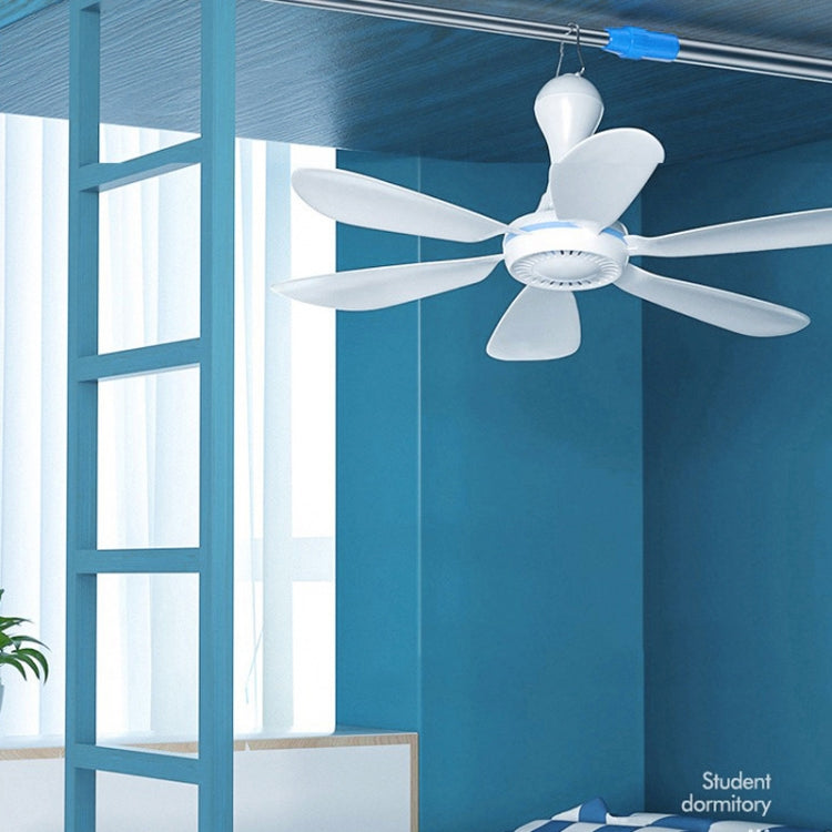 USB Home Dormitory Mute High Wind Power Mini Fan Six Blade Small Ceiling Fan