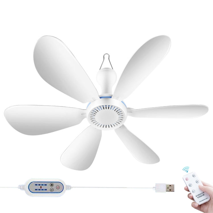 USB Home Dormitory Mute High Wind Power Mini Fan Six Blade Small Ceiling Fan