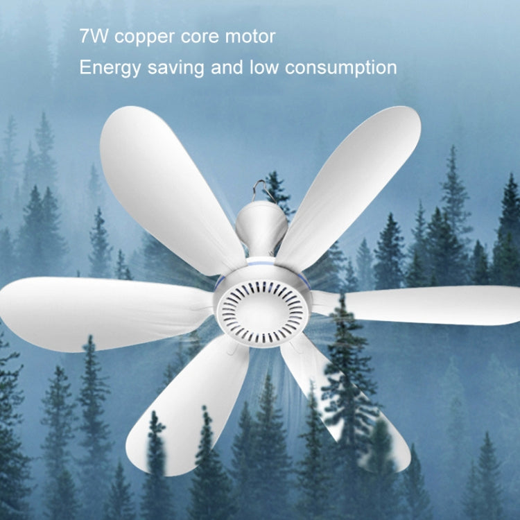 USB Home Dormitory Mute High Wind Power Mini Fan Six Blade Small Ceiling Fan