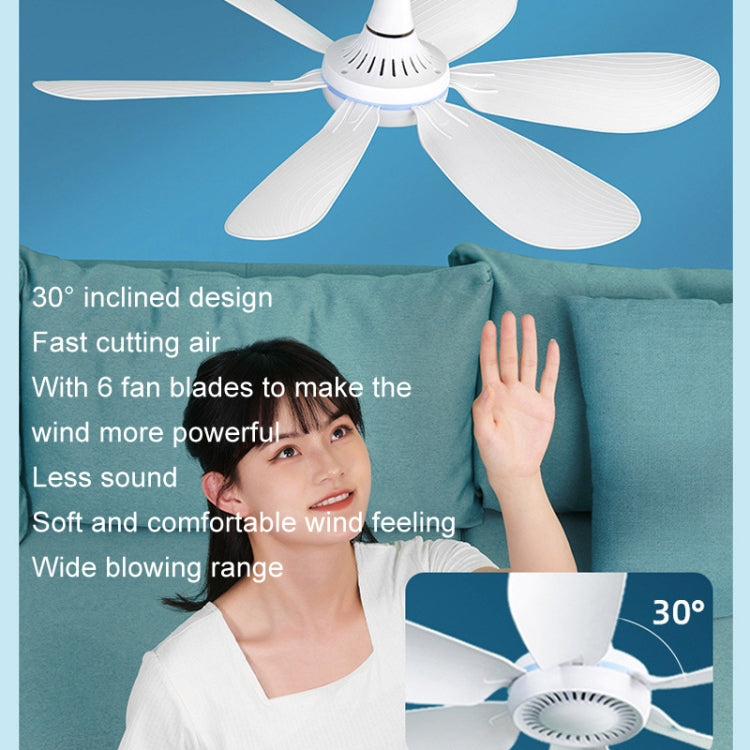 USB Home Dormitory Mute High Wind Power Mini Fan Six Blade Small Ceiling Fan