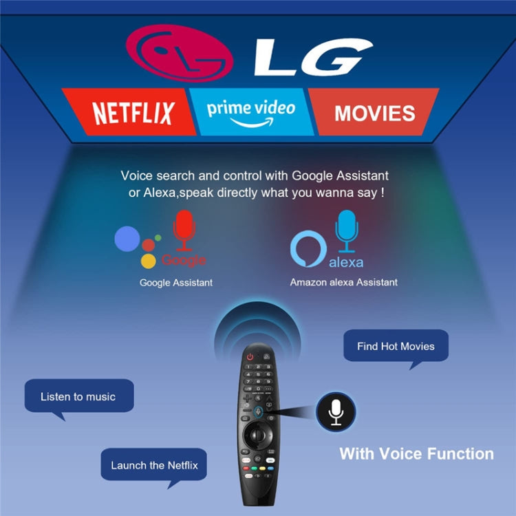 For LG TV Bluetooth Handheld Infrared Voice Multi-Function Remote Control