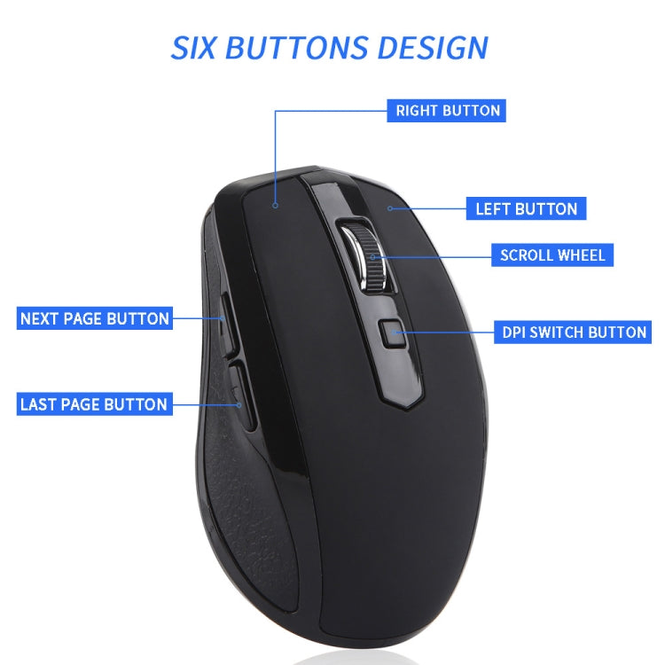 6-Keys Type-C/USB-C Laptop Office Game Silent Wireless Mouse