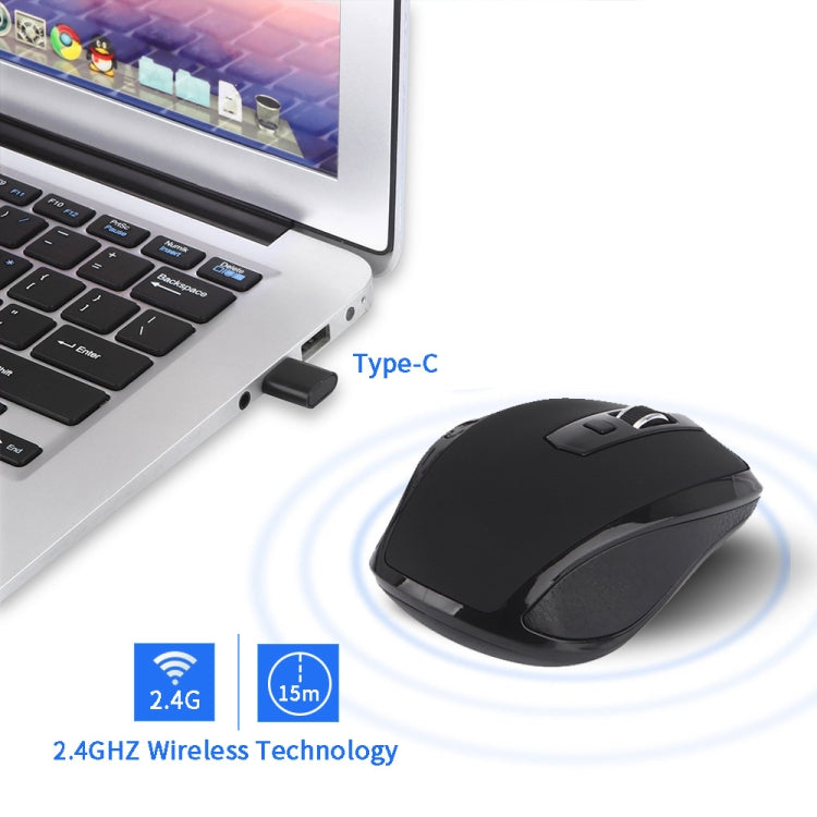 6-Keys Type-C/USB-C Laptop Office Game Silent Wireless Mouse