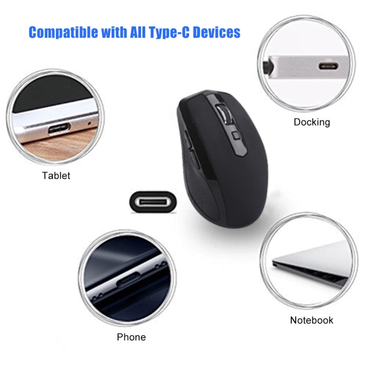 6-Keys Type-C/USB-C Laptop Office Game Silent Wireless Mouse