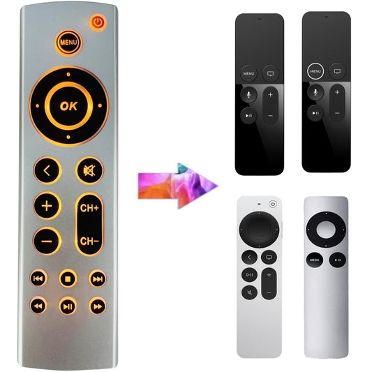 For Apple TV Remote Control 4K / HD A2169 A1842 A1625 Backlight Style Without Voice