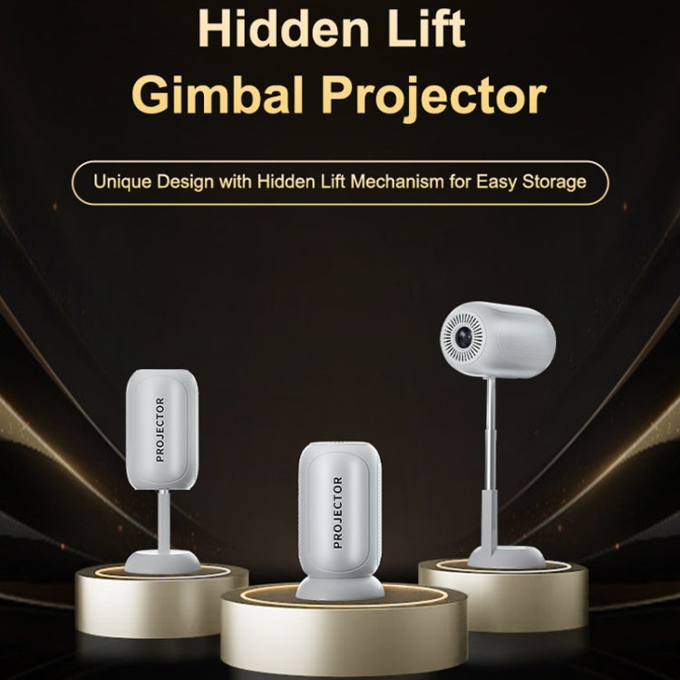 TS-6 Android 11 WiFi6 4K Mini Projector Hidden Lift Gimbal Projector