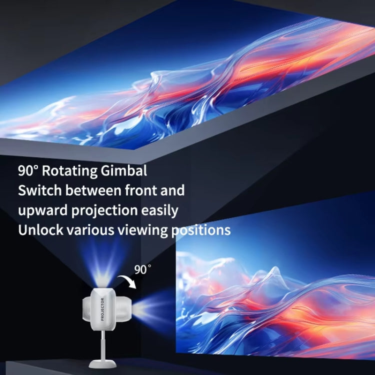 TS-6 Android 11 WiFi6 4K Mini Projector Hidden Lift Gimbal Projector