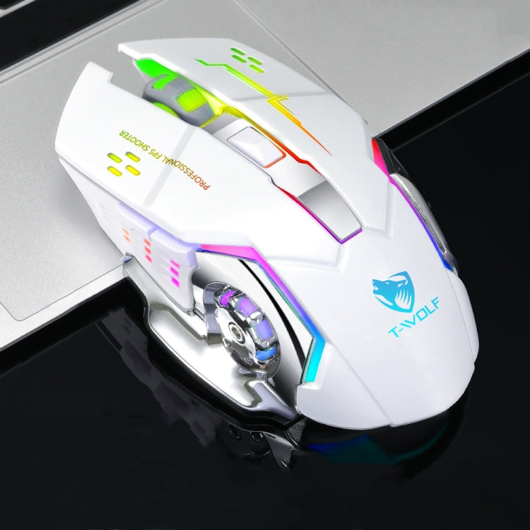 T-WOLF Q13 2.4GHz 6-keys RGB Colorful Light Gaming Wireless Mouse