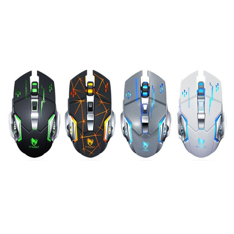 T-WOLF Q13 2.4GHz 6-keys RGB Colorful Light Gaming Wireless Mouse