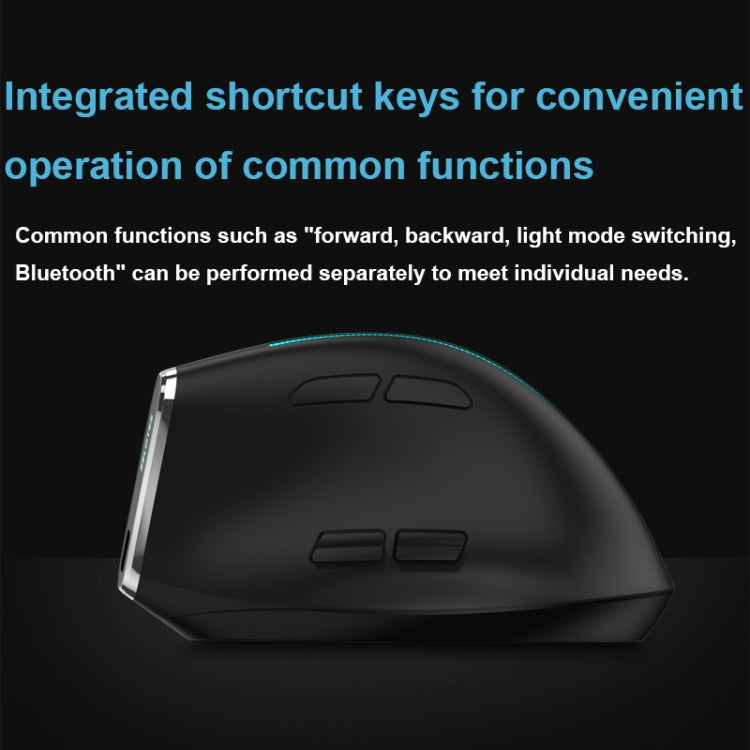 ZELOTES F36 9-Keys Vertical Grip Ergonomic Programming Dual Bluetooth + 2.4G Wireless Mouse