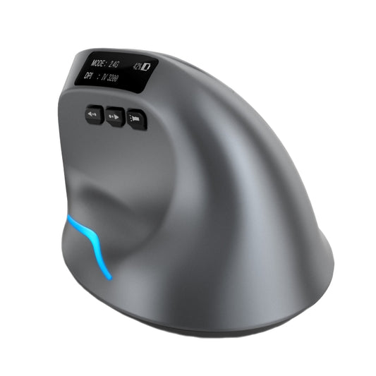 ZELOTES F-26C 8-Keys 2.4G+Bluetooth Dual-Mode LED Display Vertical Grip Wireless Mouse