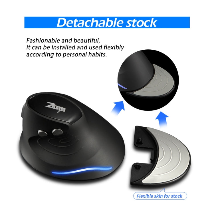 ZELOTES F17 6-buttons Vertical Grip Ergonomic Wireless Mouse