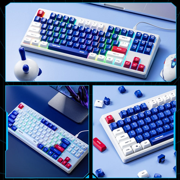 Inphic K902 Wired Keyboard 87 Keys Mute Light-up Mecha Office Home Gaming Computer Keyboard