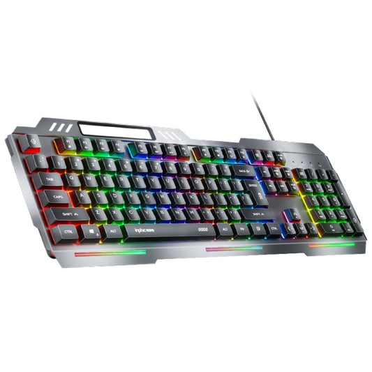 Inphic K2 104-Keys Wired Gaming Keyboard USB Quiet Office Metal Panel Mechanical Keyboard With 7 Color Backlit