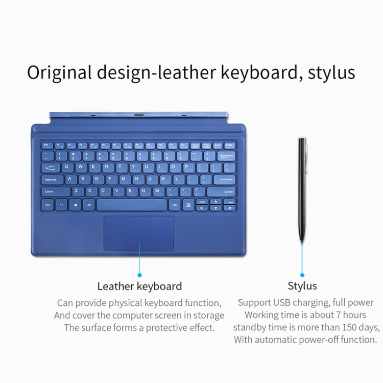 Windows 10 System, Intel Gemini Lake N4120 Quad Core Up to 2.6GHz, with Keyboard & Stylus Pen, Support Dual Band WiFi & Bluetooth & Micro SD Card, 8GB+128GB